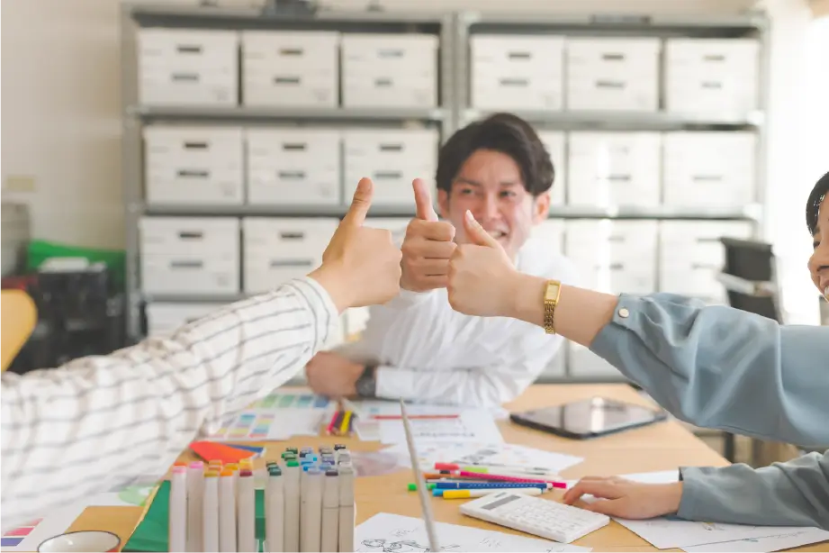 就労継続支援B型事業所で働く様子